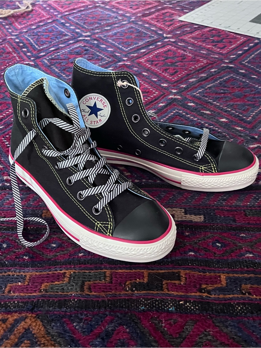 Custom Converse Black High-Top Sneakers